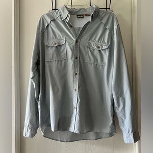 Howler Brothers Blue and White Stripped Button-Down Shirt